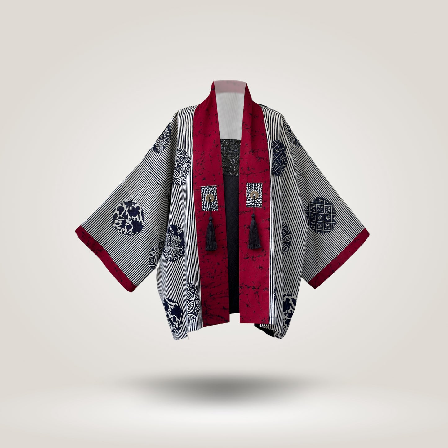 Black Maroon Yukabe Top by NES