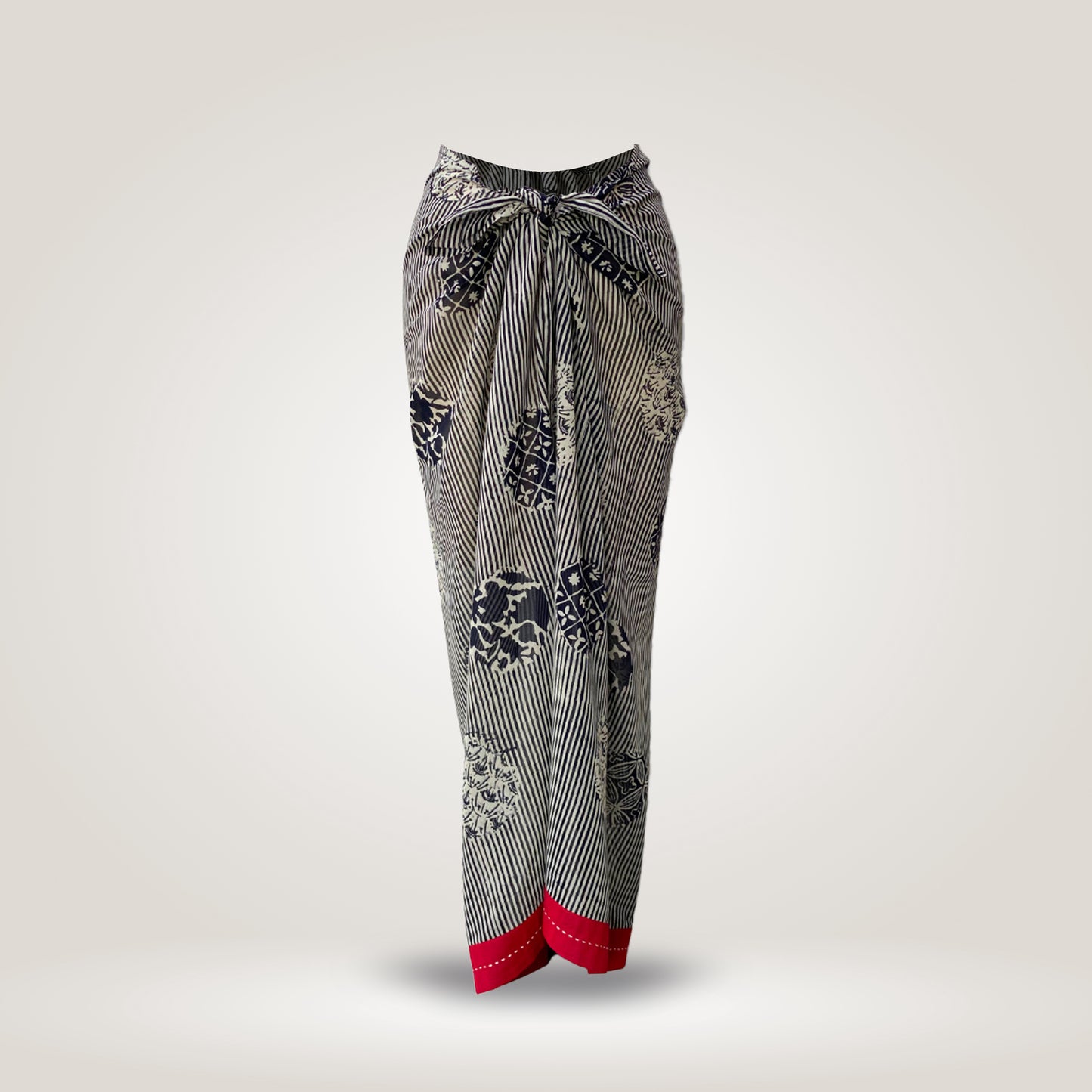 Black Maroon Yukabe Sarong by NES