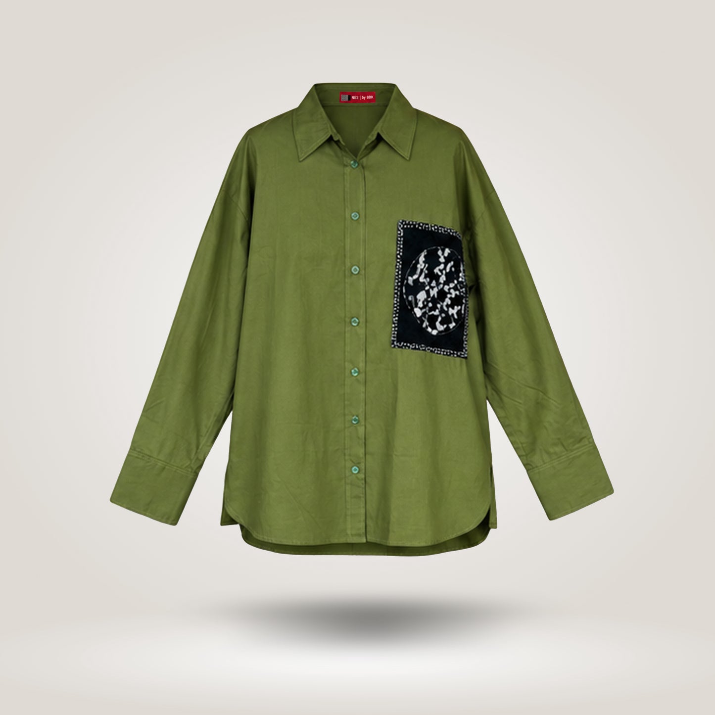 Moss Green Olive Blouse by NES