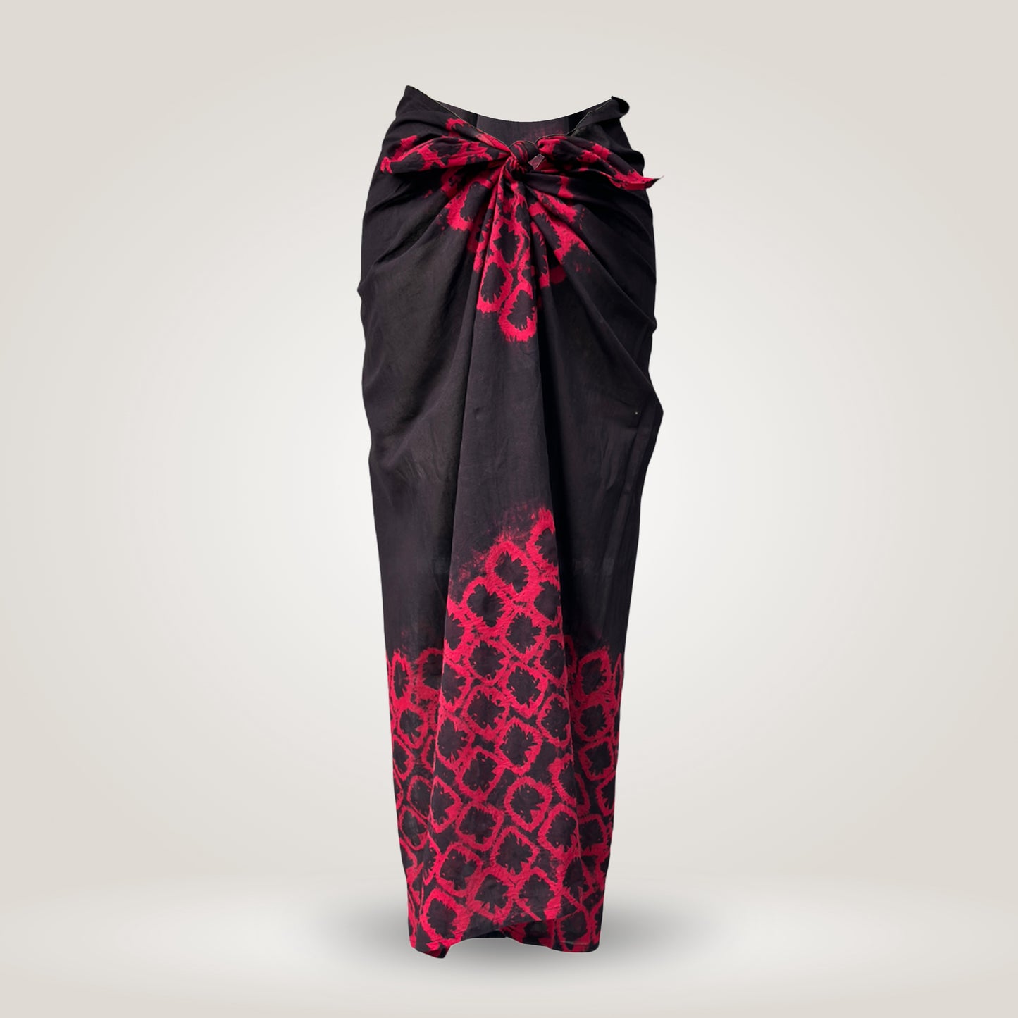 Red Black Kimoru Sarong by NES