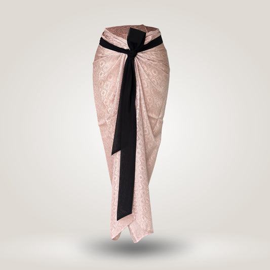 Pink Sarong with Black Tie by NES