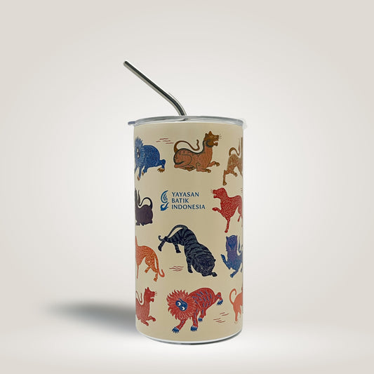 Batik "Animal Straw GBN"  Tumbler by YBI (Yayasan Batik Indonesia)