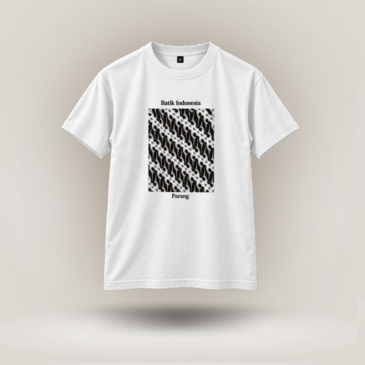Batik Parang T-Shirt - White by Batik Komar