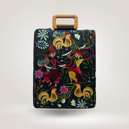 Laptop Case with Wood Handle by Sepiring