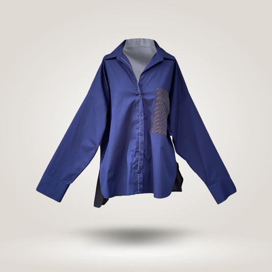 Navy Marino Long Shirt by NES