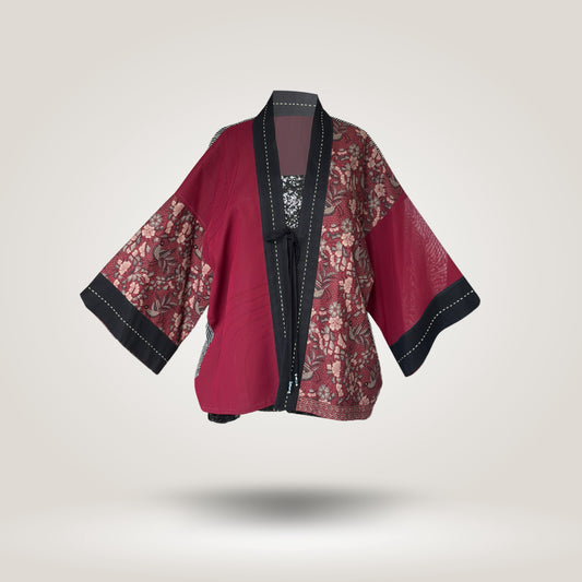 Maroon Yukata Short Outer by NES