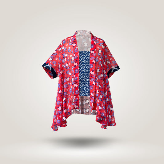 Red Flower Kutubaru Top by NES