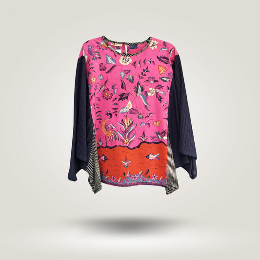 Pink-Navy Adriana top by NES