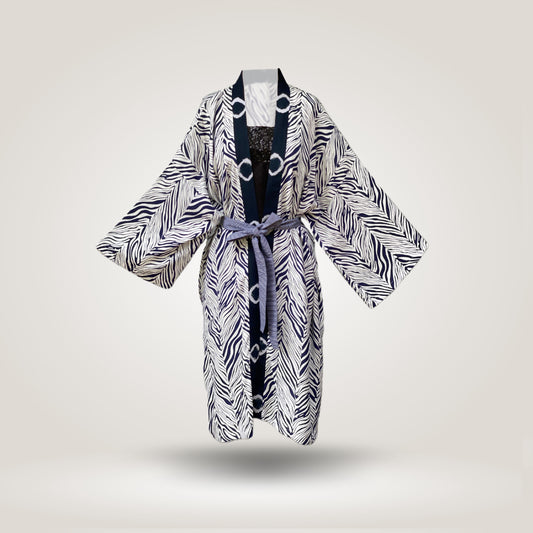 White Blue Kamerjas Coat by NES