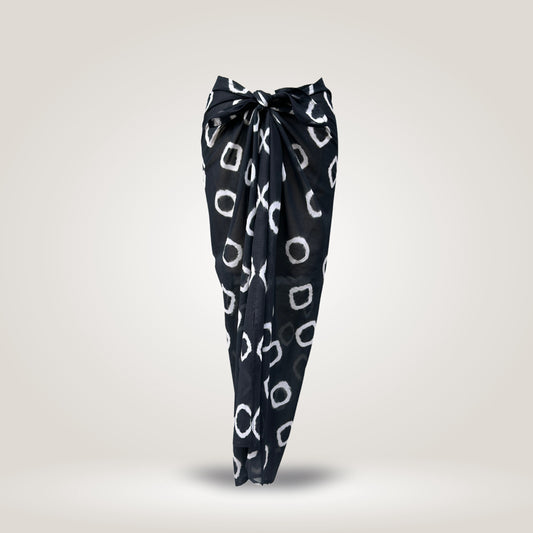 White Black Full Kiara Sarong by NES